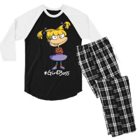 Mademark X Rugrats Angelica Pickles Girl Boss Rugrats Men's 3/4 Sleeve Pajama Set | Artistshot