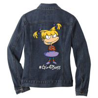 Mademark X Rugrats Angelica Pickles Girl Boss Rugrats Ladies Denim Jacket | Artistshot