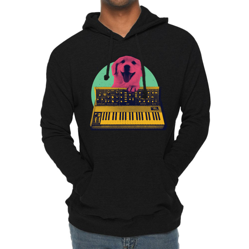 Retro Analogue Synthesizer Synth Dog, Retro Analogue Synthesizer Synth Lightweight Hoodie | Artistshot