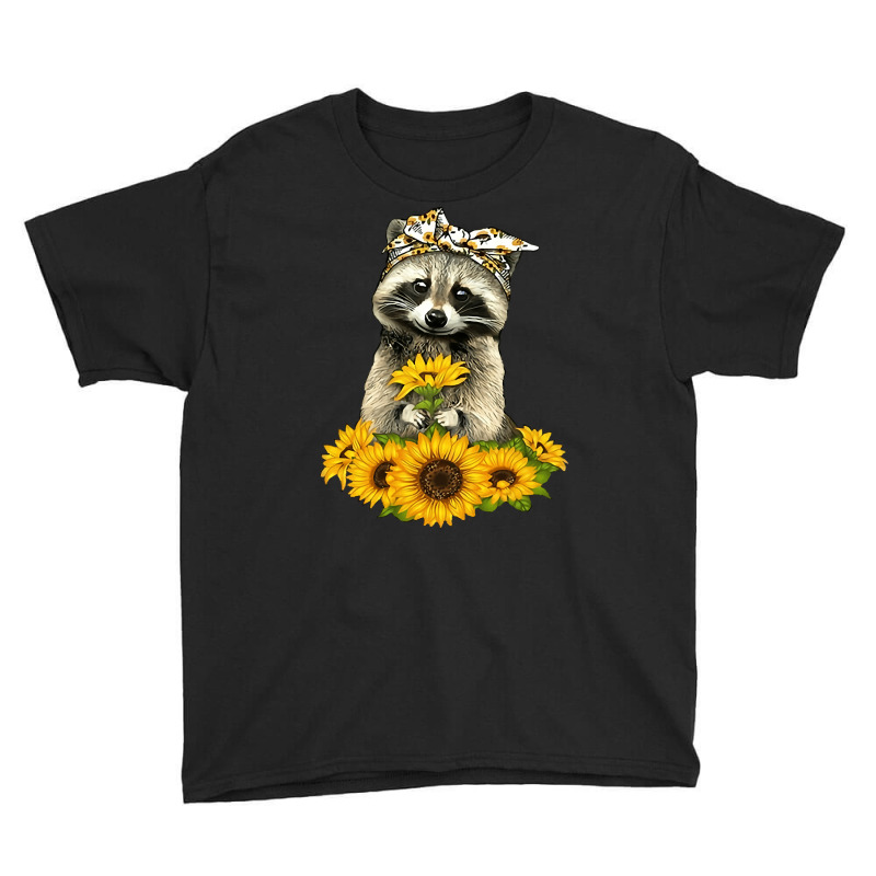 Sunflower Raccoon Lady, Sunflower Raccoon Lady Painting, Sunflower Rac Youth Tee by SHYYTTR567 | Artistshot