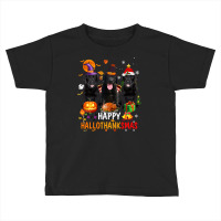 Black Lab Dog Halloween Merry Christmas Happy Hallothanksmas Toddler T-shirt | Artistshot