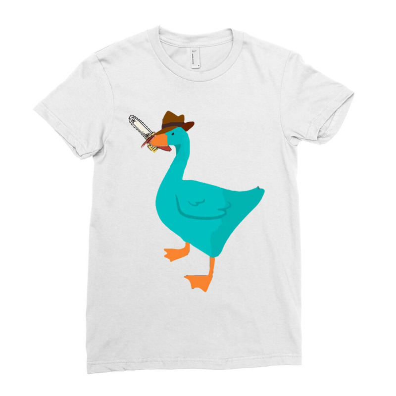 Duck With A Sword (2) Ladies Fitted T-Shirt by cm-arts | Artistshot