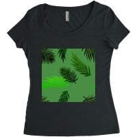 Palm Leaves Women's Triblend Scoop T-shirt | Artistshot