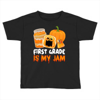 First Grade Halloween T  Shirt Team First Grade Is My Jam Rainbow Funn Toddler T-shirt | Artistshot