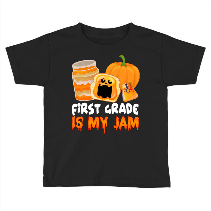 First Grade Halloween T  Shirt Team First Grade Is My Jam Rainbow Funn Toddler T-shirt | Artistshot