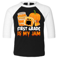 First Grade Halloween T  Shirt Team First Grade Is My Jam Rainbow Funn Toddler 3/4 Sleeve Tee | Artistshot