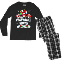 Football Football Gnome Red Plaid Gnomies Matching Family Christmas 97 Men's Long Sleeve Pajama Set | Artistshot