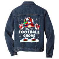 Football Football Gnome Red Plaid Gnomies Matching Family Christmas 97 Men Denim Jacket | Artistshot