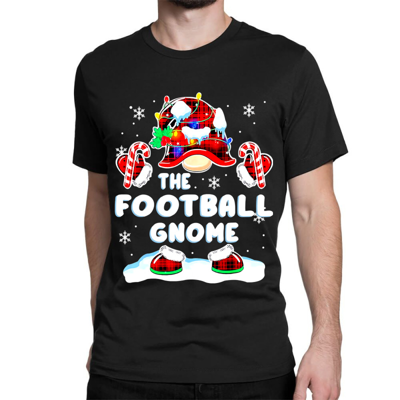 Football Football Gnome Red Plaid Gnomies Matching Family Christmas 97 Classic T-shirt by coolquirrell | Artistshot