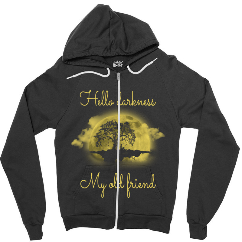 Hello Darkness My Old Friend Hippie Zipper Hoodie | Artistshot