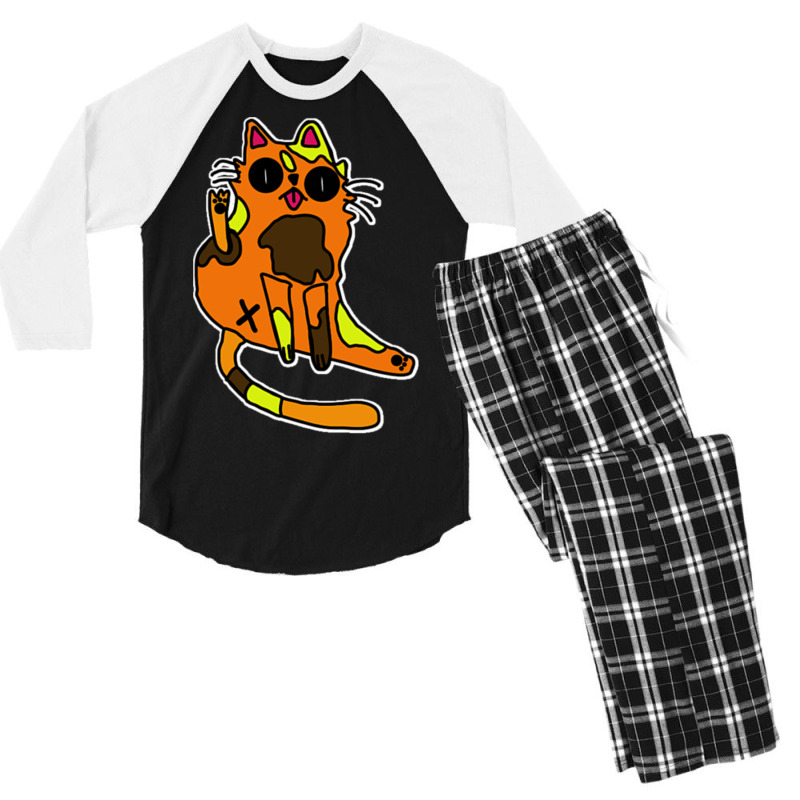 Funny Cat Butt - The Legend Men's 3/4 Sleeve Pajama Set by atereabag | Artistshot