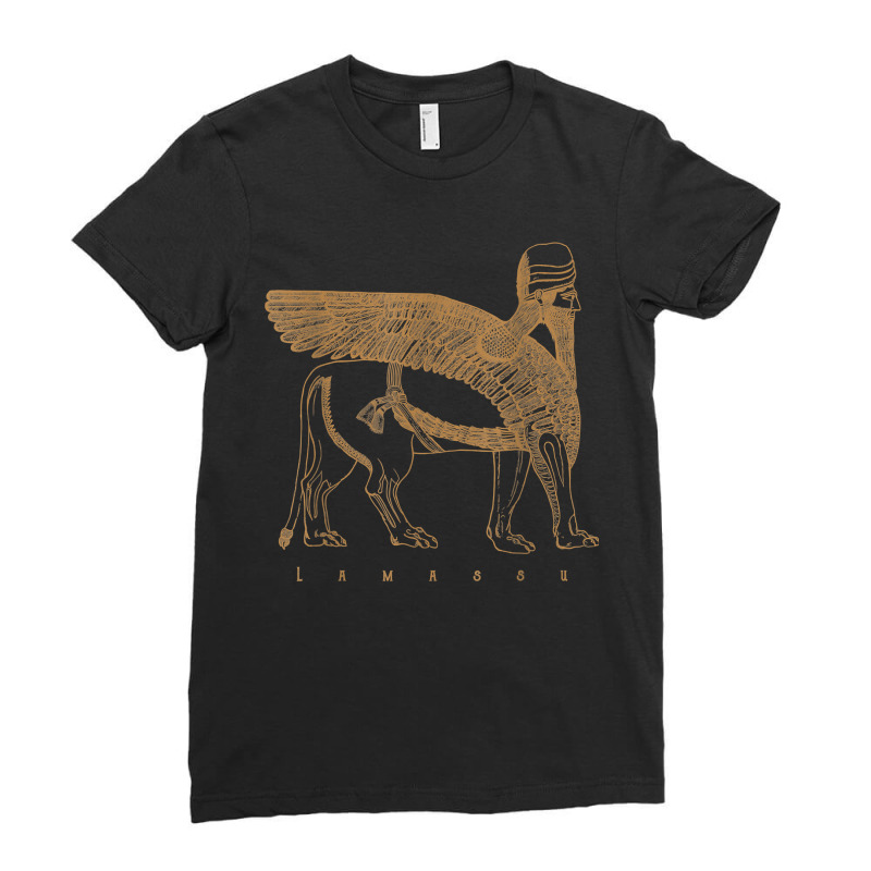 Lamassu Winged Lion Assyrian Sumerian Mesopotamia Ladies Fitted T-Shirt by LaticiaSandgren | Artistshot