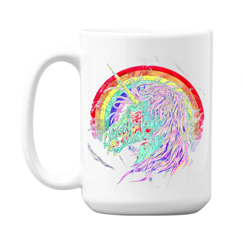 Zombie Unicorn, High Quality Microfiber, Zombie Unicorn Art, Zombie Un 15 Oz Coffee Mug | Artistshot