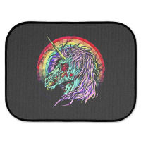 Zombie Unicorn, High Quality Microfiber, Zombie Unicorn Art, Zombie Un Rear Car Mat | Artistshot