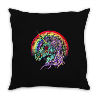 Zombie Unicorn, High Quality Microfiber, Zombie Unicorn Art, Zombie Un Throw Pillow | Artistshot