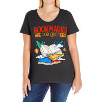 Book Reading Bookmarks Quote Reader Librarian T Shirt Ladies Curvy T-shirt | Artistshot