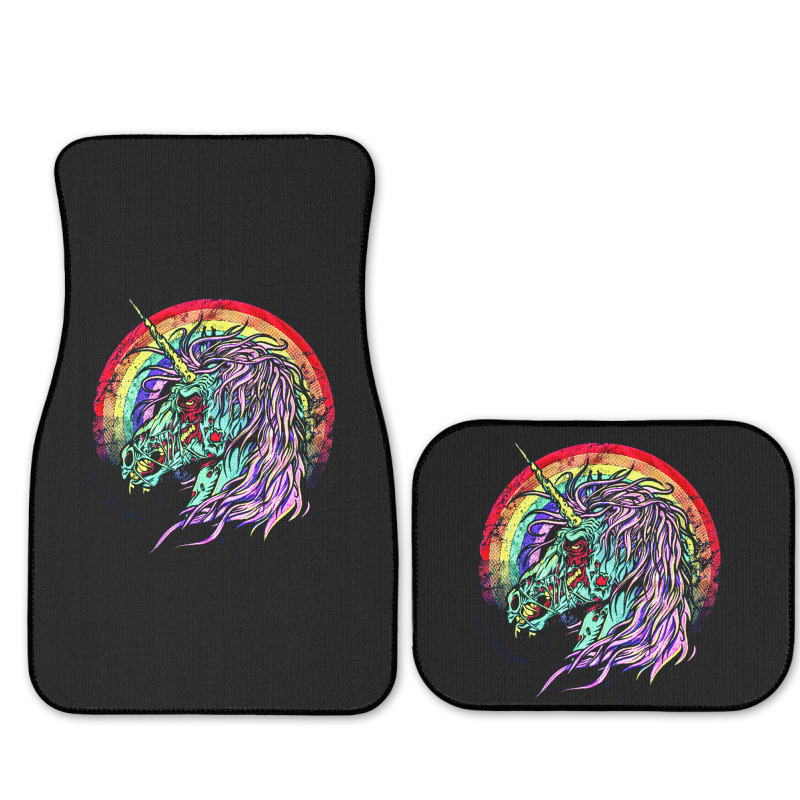 Zombie Unicorn, High Quality Microfiber, Zombie Unicorn Art, Zombie Un Full Set Car Mats | Artistshot