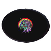 Zombie Unicorn, High Quality Microfiber, Zombie Unicorn Art, Zombie Un Oval Patch | Artistshot