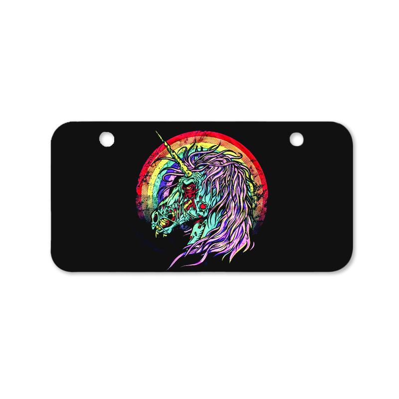 Zombie Unicorn, High Quality Microfiber, Zombie Unicorn Art, Zombie Un Bicycle License Plate | Artistshot