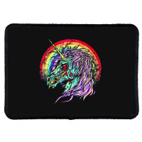 Zombie Unicorn, High Quality Microfiber, Zombie Unicorn Art, Zombie Un Rectangle Patch | Artistshot