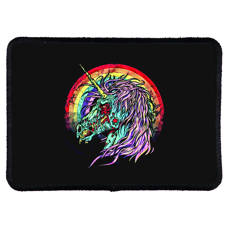 Zombie Unicorn, High Quality Microfiber, Zombie Unicorn Art, Zombie Un Rectangle Patch | Artistshot