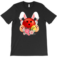 Bowling Easter Bunny Egg 2020 Rabbit Flowers Pascha Bowler T-shirt | Artistshot