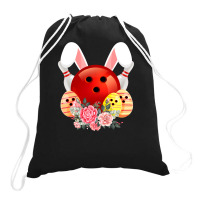 Bowling Easter Bunny Egg 2020 Rabbit Flowers Pascha Bowler Drawstring Bags | Artistshot