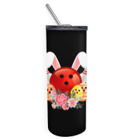 Bowling Easter Bunny Egg 2020 Rabbit Flowers Pascha Bowler Skinny Tumbler | Artistshot