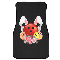 Bowling Easter Bunny Egg 2020 Rabbit Flowers Pascha Bowler Front Car Mat | Artistshot