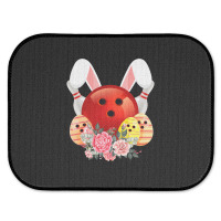 Bowling Easter Bunny Egg 2020 Rabbit Flowers Pascha Bowler Rear Car Mat | Artistshot