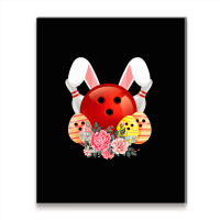 Bowling Easter Bunny Egg 2020 Rabbit Flowers Pascha Bowler Metal Print Vertical | Artistshot