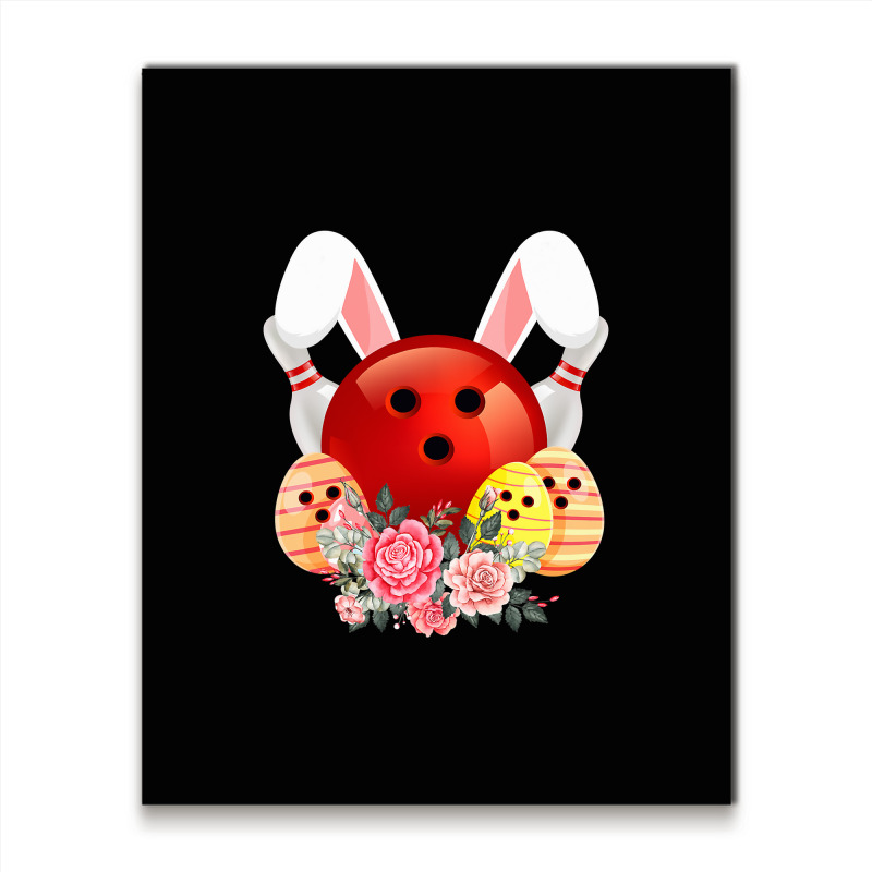 Bowling Easter Bunny Egg 2020 Rabbit Flowers Pascha Bowler Metal Print Vertical by Haley1989 | Artistshot