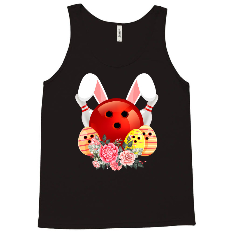 Bowling Easter Bunny Egg 2020 Rabbit Flowers Pascha Bowler Tank Top by Haley1989 | Artistshot