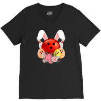 Bowling Easter Bunny Egg 2020 Rabbit Flowers Pascha Bowler V-neck Tee | Artistshot