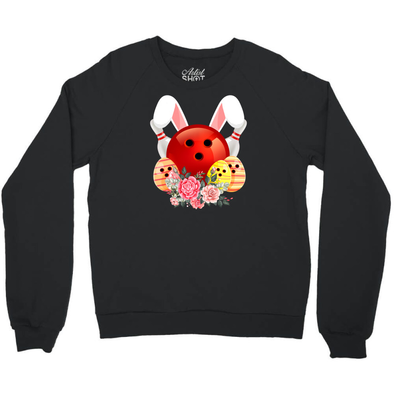 Bowling Easter Bunny Egg 2020 Rabbit Flowers Pascha Bowler Crewneck Sweatshirt by Haley1989 | Artistshot