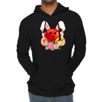 Bowling Easter Bunny Egg 2020 Rabbit Flowers Pascha Bowler Lightweight Hoodie | Artistshot