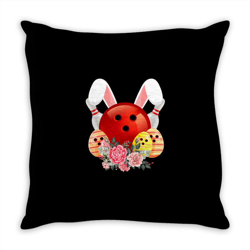 Bowling Easter Bunny Egg 2020 Rabbit Flowers Pascha Bowler Throw Pillow by Haley1989 | Artistshot