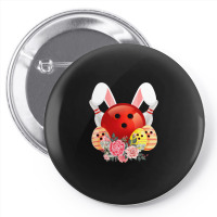 Bowling Easter Bunny Egg 2020 Rabbit Flowers Pascha Bowler Pin-back Button | Artistshot