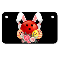 Bowling Easter Bunny Egg 2020 Rabbit Flowers Pascha Bowler Motorcycle License Plate | Artistshot