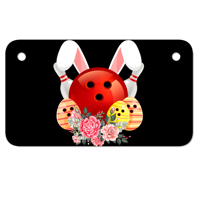 Bowling Easter Bunny Egg 2020 Rabbit Flowers Pascha Bowler Motorcycle License Plate by Haley1989 | Artistshot