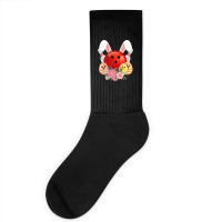 Bowling Easter Bunny Egg 2020 Rabbit Flowers Pascha Bowler Socks | Artistshot