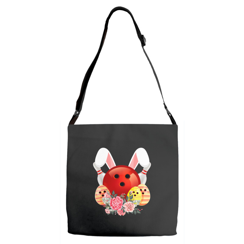 Bowling Easter Bunny Egg 2020 Rabbit Flowers Pascha Bowler Adjustable Strap Totes by Haley1989 | Artistshot