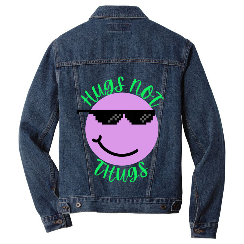 Hugs Not Thugs Because We Love Dogs    (2) Men Denim Jacket | Artistshot