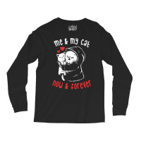 Me And My Cat Now And Forever -  Cute Kitty Skull Gift Long Sleeve Shirts | Artistshot