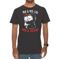 Me And My Cat Now And Forever -  Cute Kitty Skull Gift Vintage T-shirt | Artistshot