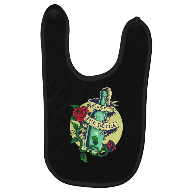 Rise The Bottle, Rise The Bottle Sea Sail, Rise, The Bottle, Sea Sail, Baby Bibs | Artistshot