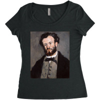 Portrait Of Anthony Valabregue By Paul Cezanne Women's Triblend Scoop T-shirt | Artistshot