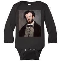 Portrait Of Anthony Valabregue By Paul Cezanne Long Sleeve Baby Bodysuit | Artistshot