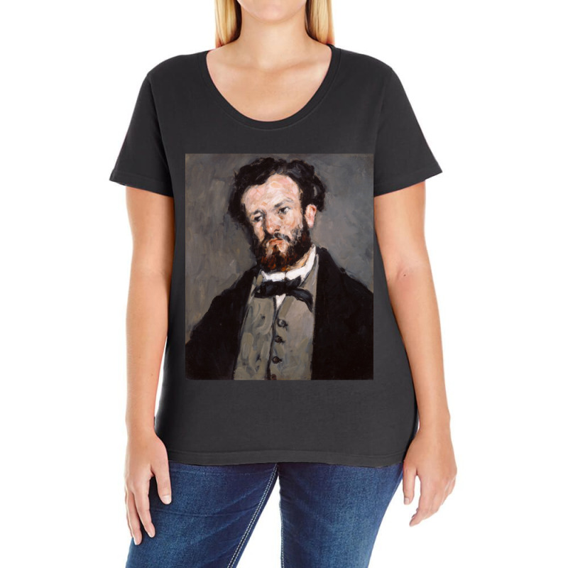 Portrait Of Anthony Valabregue By Paul Cezanne Ladies Curvy T-Shirt by Kanmosrin52 | Artistshot