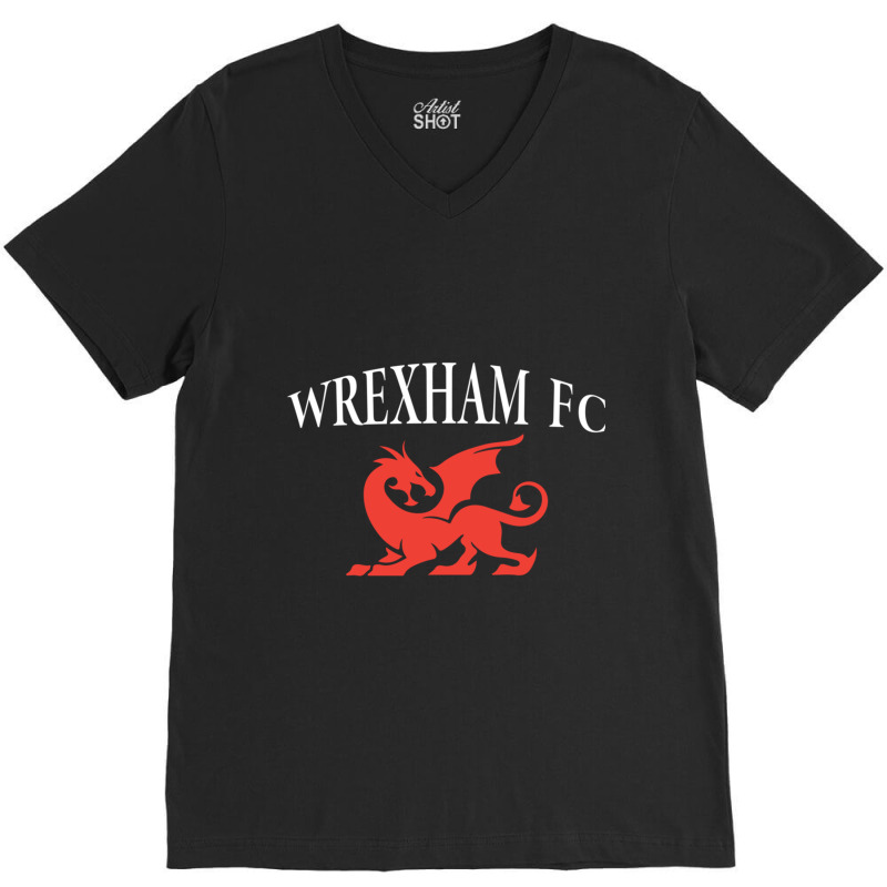 Red Football Dragon Design V-neck Tee | Artistshot